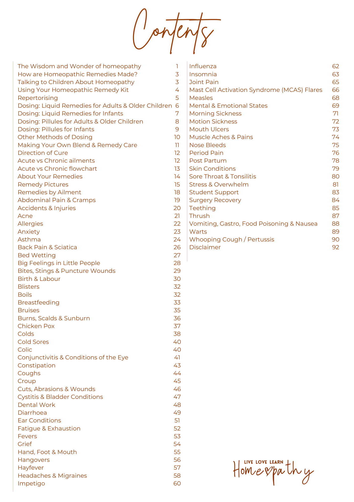 Homeopathic First Aid Handbook